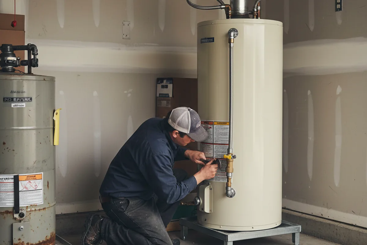 Water heater and shutoff valve replacement in Hershey