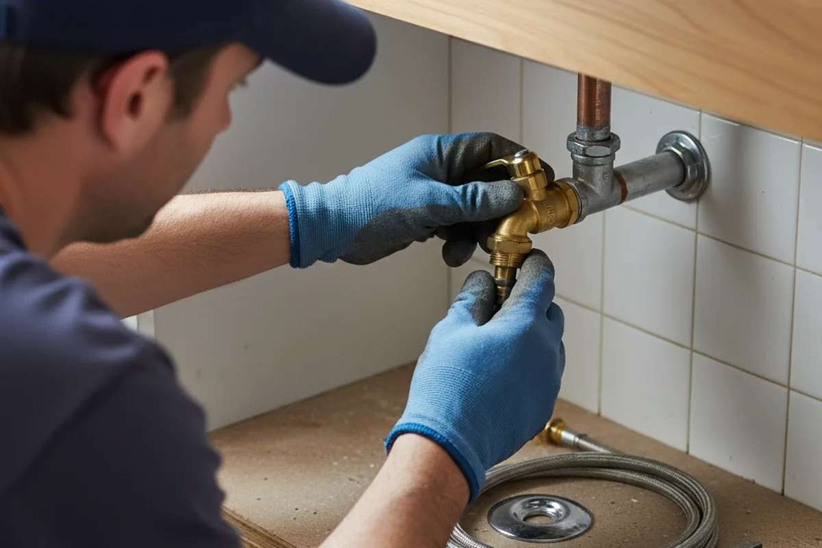 Shutoff valve and fitting work during Emergency Plumbing in Hershey